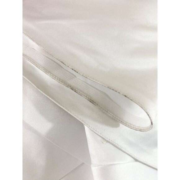 Oleg Cassini Women's A Line Caviar Beaded Weddiing Dress With Train - 20 - Picture 16 of 16